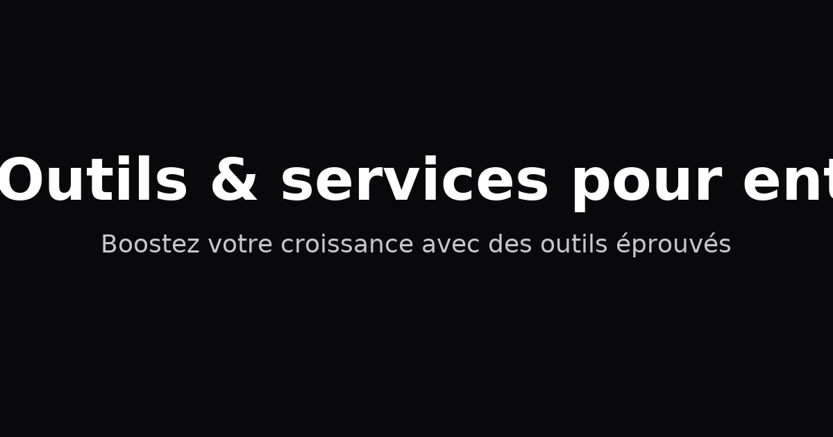 Exemple de tableau de bord d’outils performants